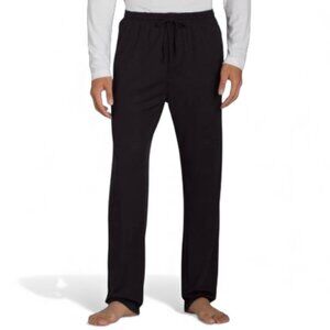 Athletic Works Mens Black Sleep Pant L 36-38 Soft Polyester Elastic Waist